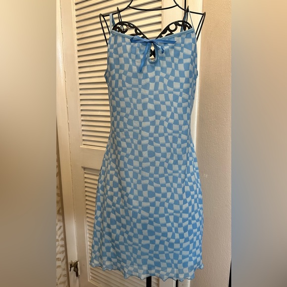 Forever 21 Blue Checkered Dress - Picture 1 of 3